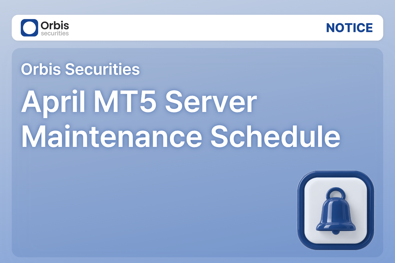 [Notice] April MT5 Server Maintenance Schedule